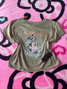 Y2K Ed Hardy Crop Top